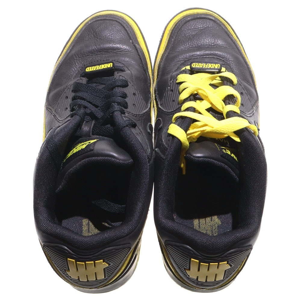 NIKE(ナイキ) ×UNDEFEATED AIR MAX 90 アンディフィーテッド エアマックス90 ローカットスニーカーシューズ ブラック/イエロー US8.5/26.5cm CJ7197-001