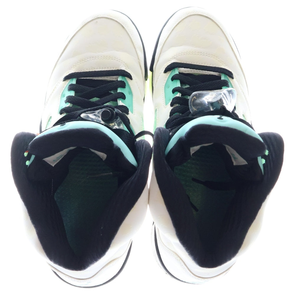 NIKE(ナイキ) AIR JORDAN 5 RETRO SNGL DY エアジョーダン5 レトロ ハイカットスニーカー ホワイト/ブルー US8.5/c26.5m CN2932-100