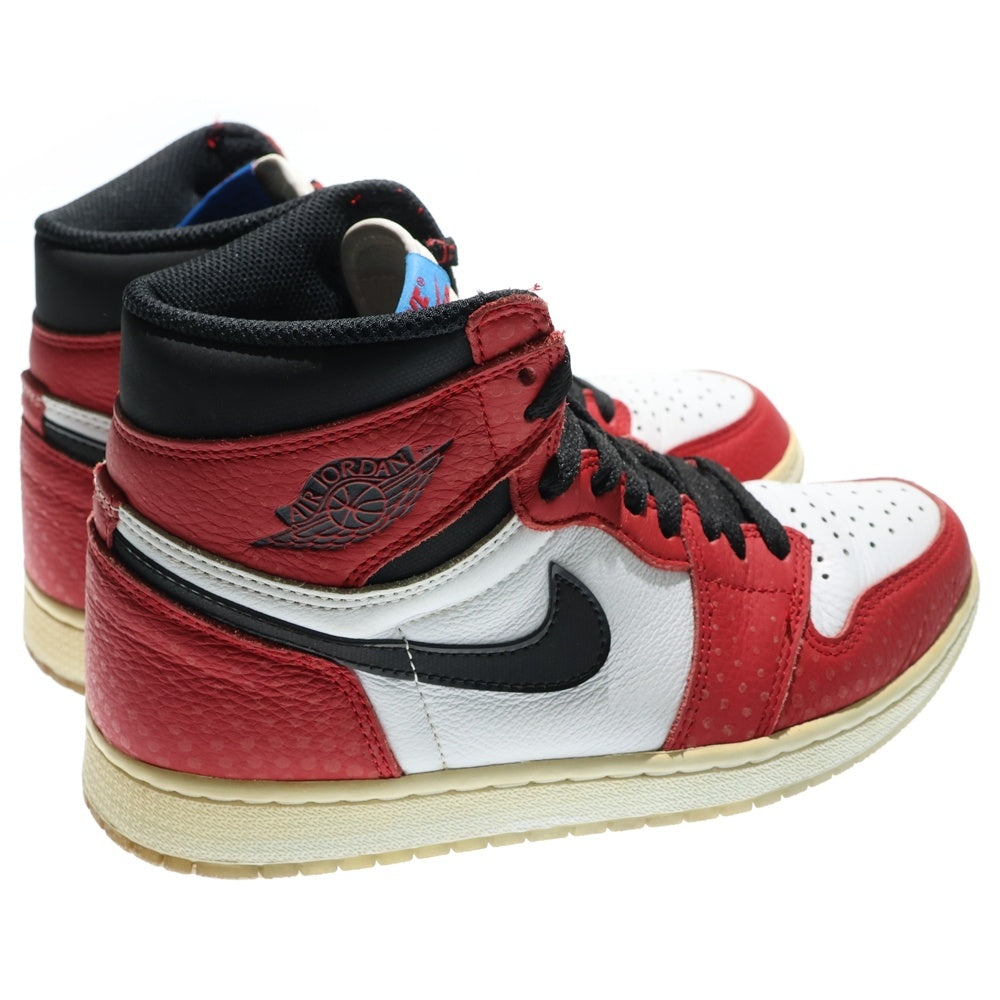 NIKE(ナイキ) AIR JORDAN 1 RETRO HIGH ORIGIN STORY エアジョーダン 1 レトロ オリジナル ストーリー ハイカットスニーカー レッド/ホワイト US7/25cm 555088-602