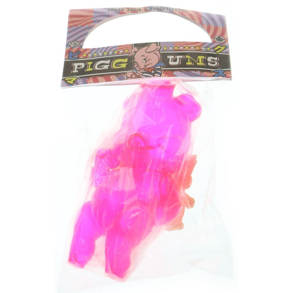 BlackBook Toy(ブラックブックトイ) × Frank Kozik Piggums フランク・コジック クリア ピグマス ソフビ フィギュア ネオンピンク