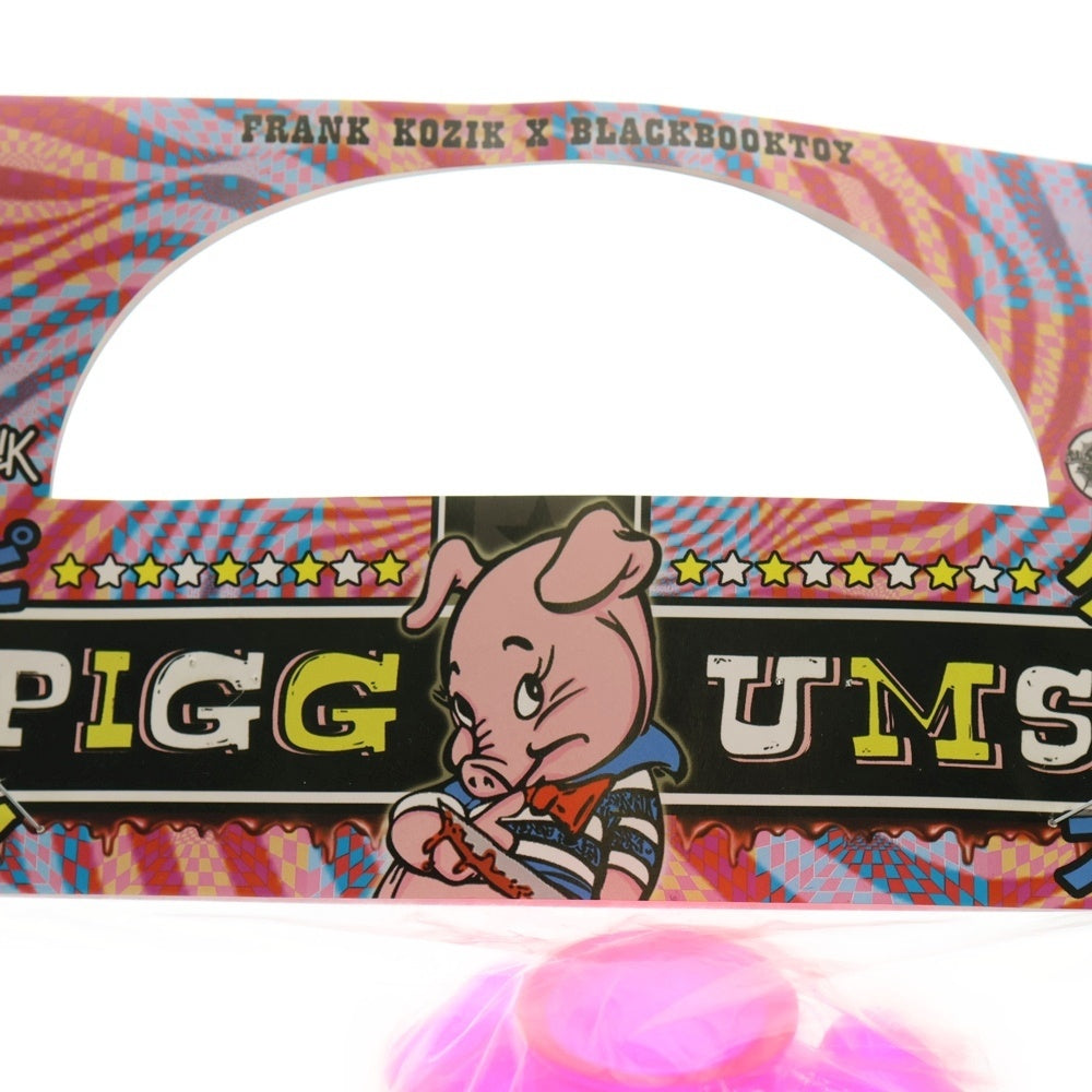 BlackBook Toy(ブラックブックトイ) × Frank Kozik Piggums フランク・コジック クリア ピグマス ソフビ フィギュア ネオンピンク