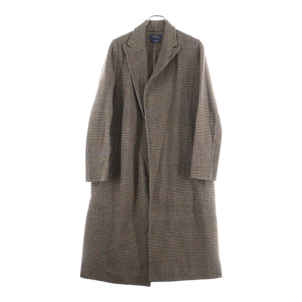 POLO RALPH LAUREN(ポロラルフローレン) チェック 総柄 トレンチコート ロングコート ベージュ/ブラウン レディース