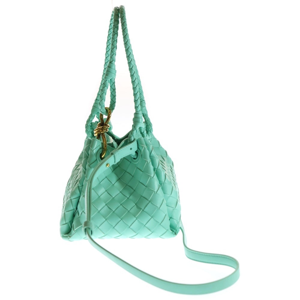 BOTTEGA VENETA(ボッテガヴェネタ) Andiamo イントレチャート スモール アンディアーモパラシュート ラムスキンレザー ショルダーバッグ ハンドバッグ グリーン 796569