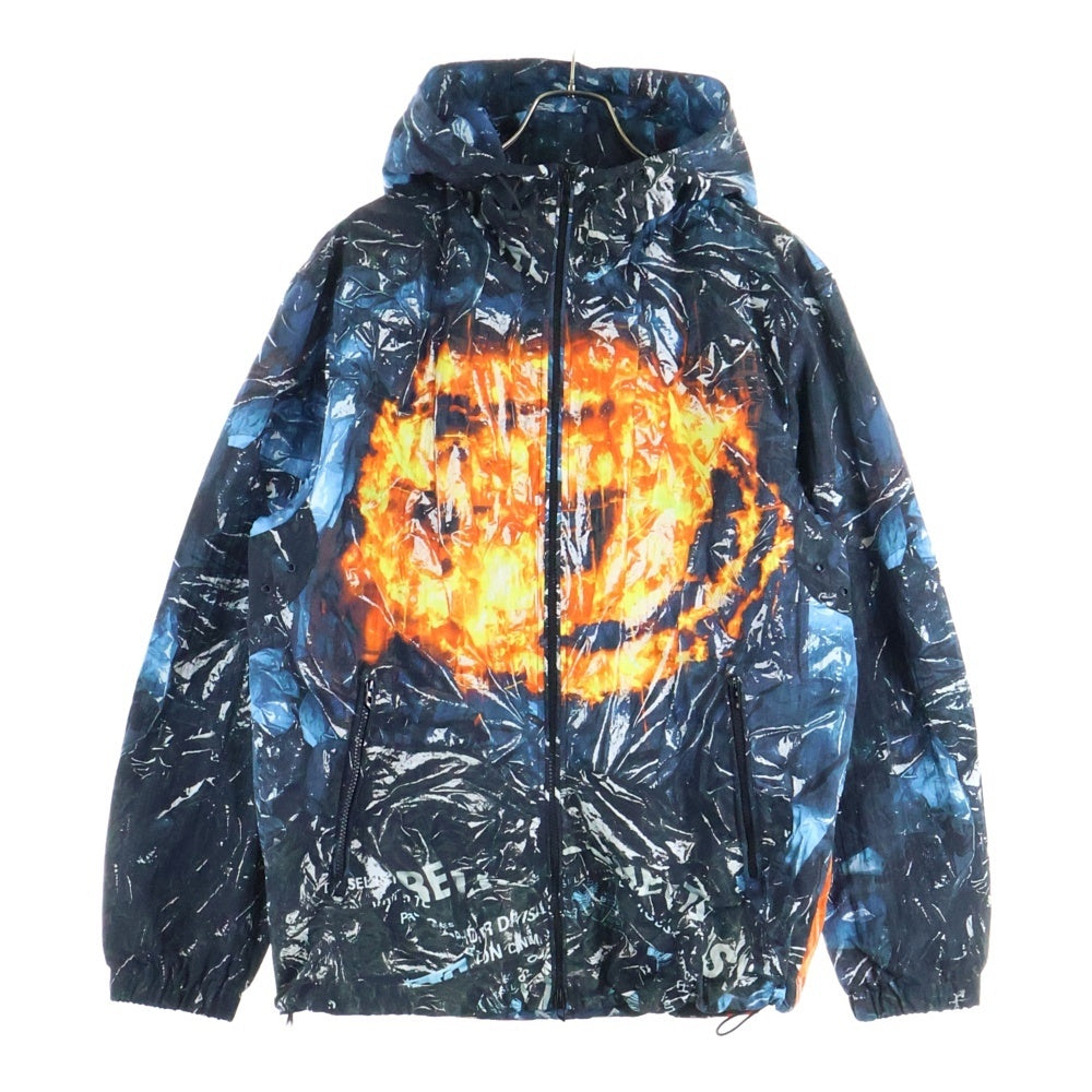 【中古】DIESEL J-WARRETT-LOGOナイロンジャケット 52サイズ J-WARRETT-LOGO Man: Watercolour-effect windbreaker with logo | Diesel