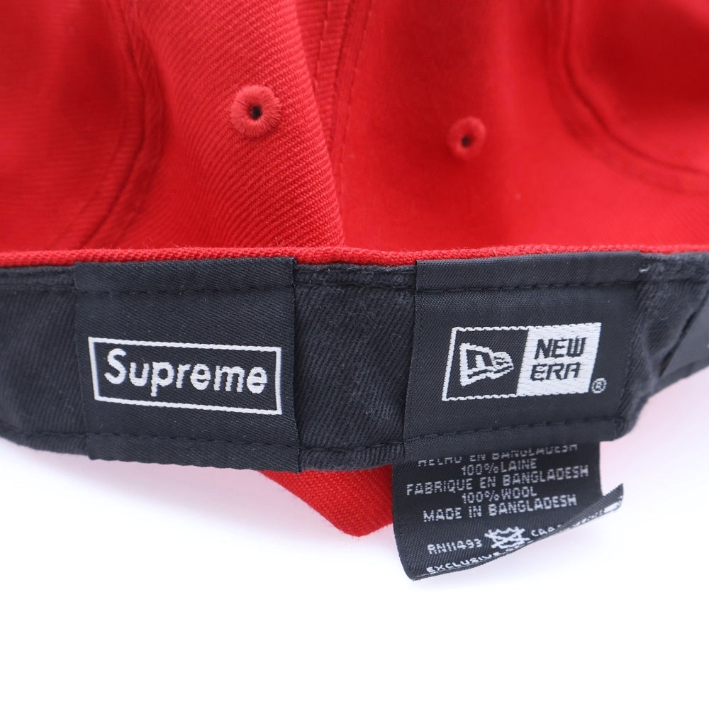 SUPREME(シュプリーム) 18AW ×NEW ERA Classic Script Cap ニューエラ クラシックスクリプトロゴ 刺繍 ベースボールキャップ レッド