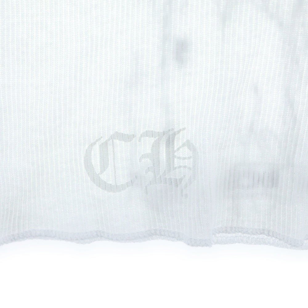 CHROME HEARTS(クロムハーツ) MAYUMI RIB TANKTOP フロント スクロールラベル プリント タンクトップ ホワイト