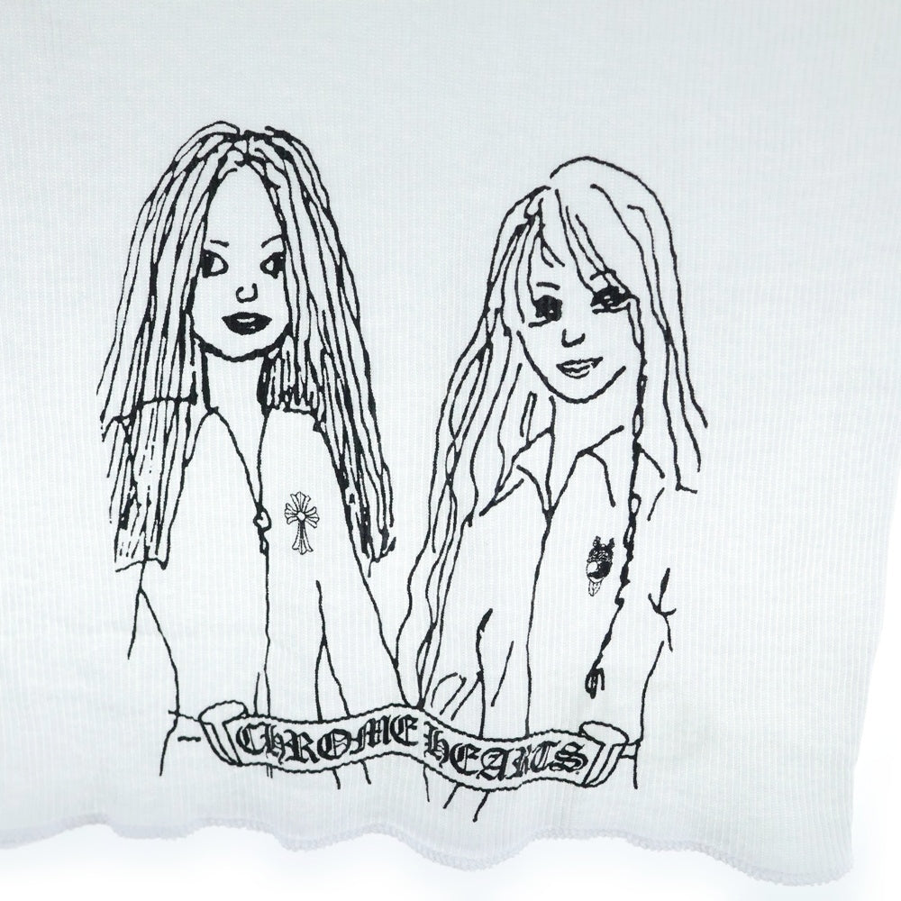 CHROME HEARTS(クロムハーツ) MAYUMI RIB TANKTOP フロント スクロールラベル プリント タンクトップ ホワイト