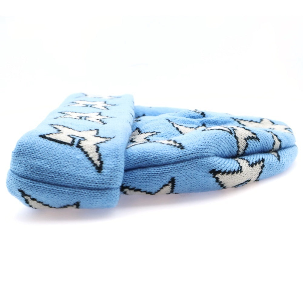 NO BRAND(ノーブランド) CARPET COMPANY C-Star Beanie カーペットカンパニー スター総柄ビーニー ニットキャップ 帽子 ブルー