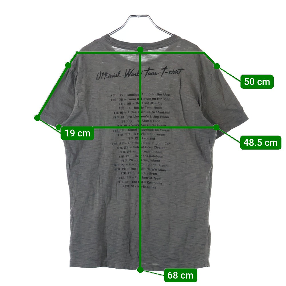 DIESEL(ディーゼル) BRAVE on Tour フロント プリント 半袖Tシャツ カットソー グレー