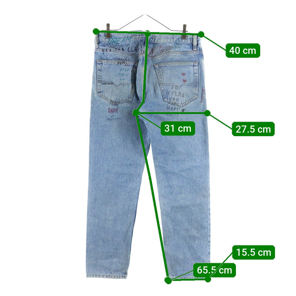 DIESEL(ディーゼル) MHARKY アート ペイント デニムパンツ インディゴ