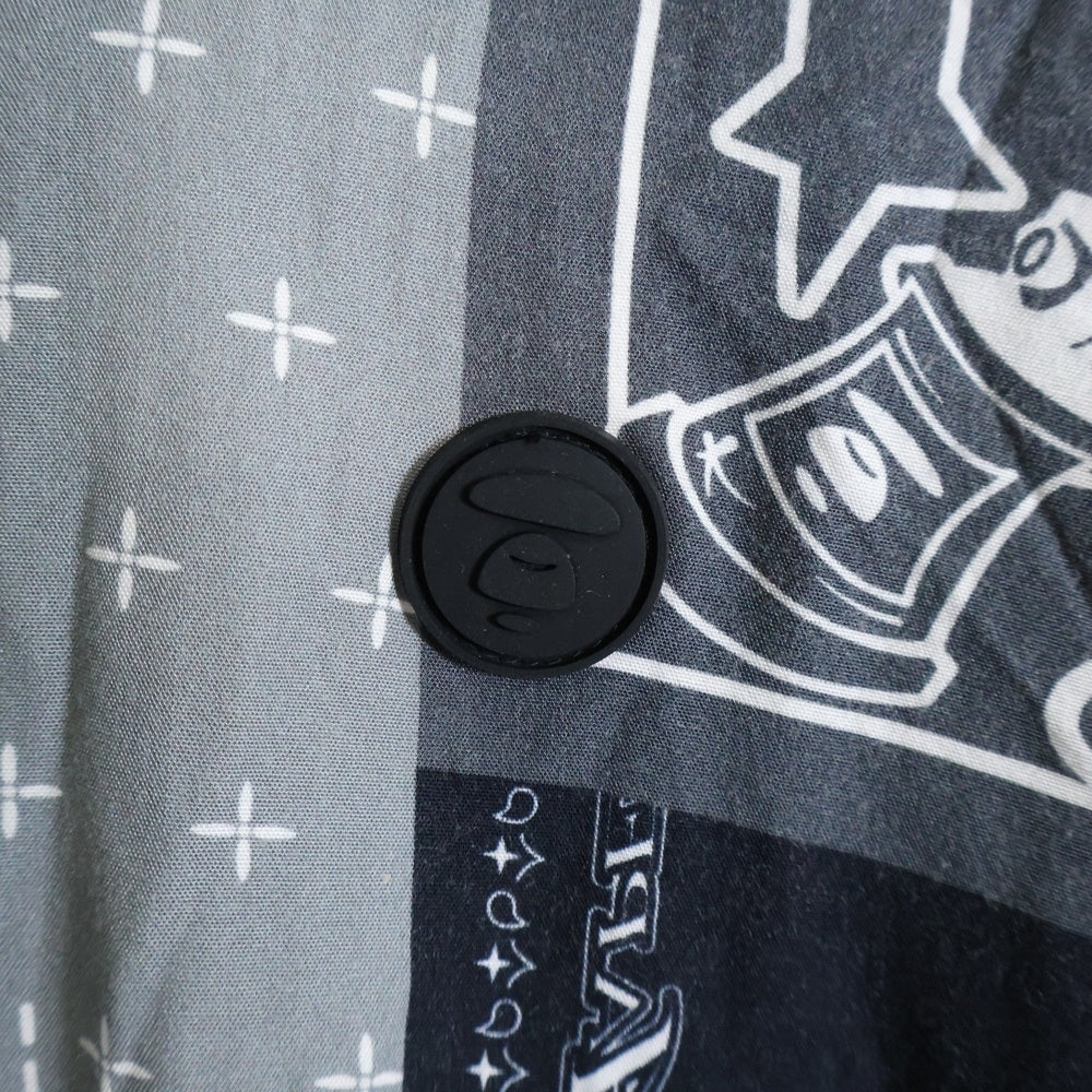 AAPE BY A BATHING APE(エーエイプバイアベイシングエイプ) ペイズリー 総柄 半袖シャツ ネイビー AAPSRM8405XXI