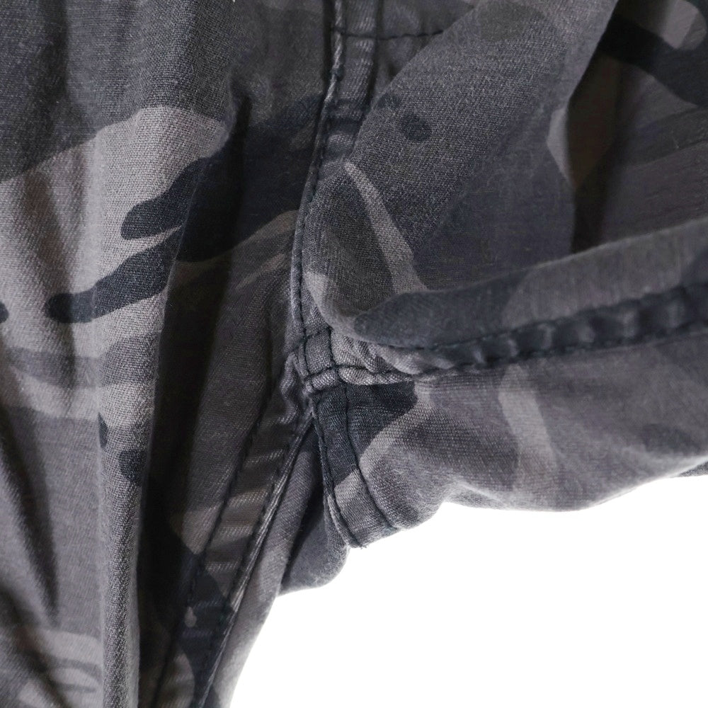 AAPE BY A BATHING APE(エーエイプバイアベイシングエイプ) WOVEN CARGO PANTS カモ柄 ジップフライ カーゴパンツ ブラック AAPPTM6482XAC