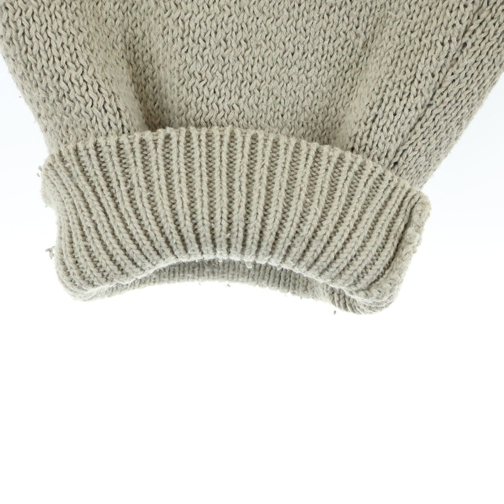 ESSENTIALS FEAR OF GOD(エッセンシャル フィアオブゴッド) フロントロゴ プルオーバー ニットパーカー フーディ ベージュ