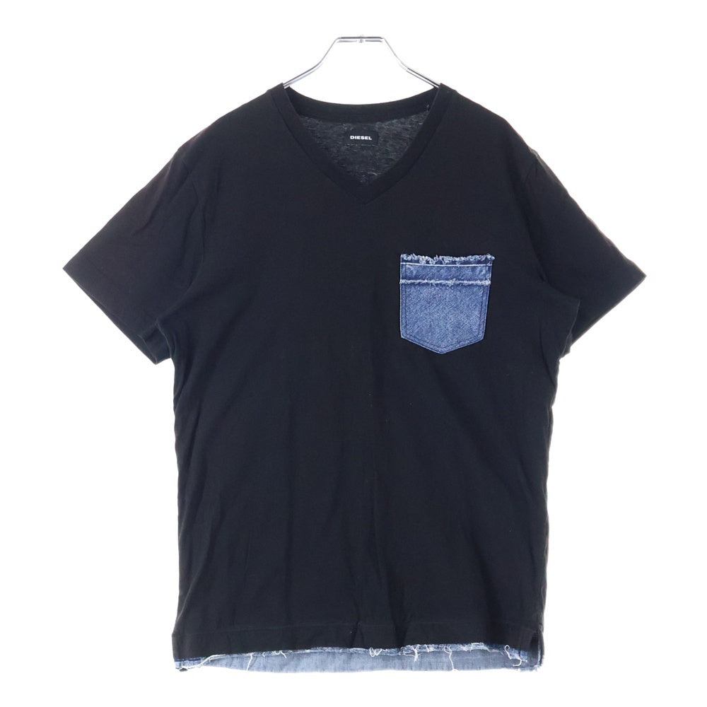 DIESEL(ディーゼル) 胸 デニムポケット 半袖Tシャツ カットソー