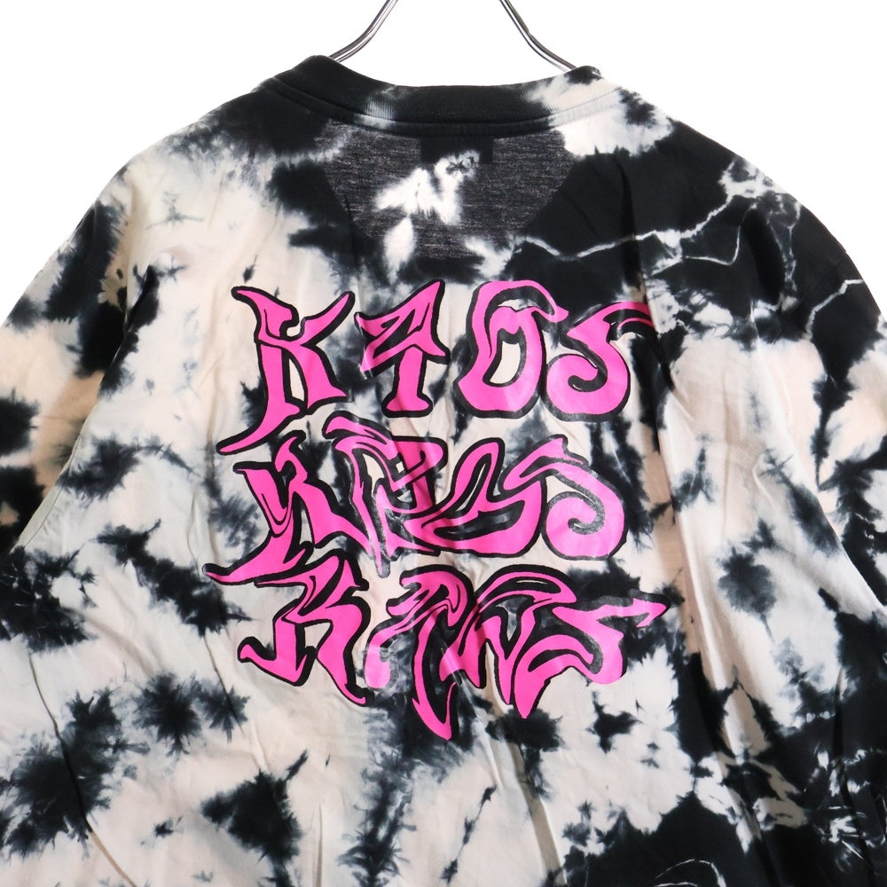 DIESEL(ディーゼル) タイダイ 総柄 両面プリント 半袖Tシャツ カットソー ブラック/ホワイト