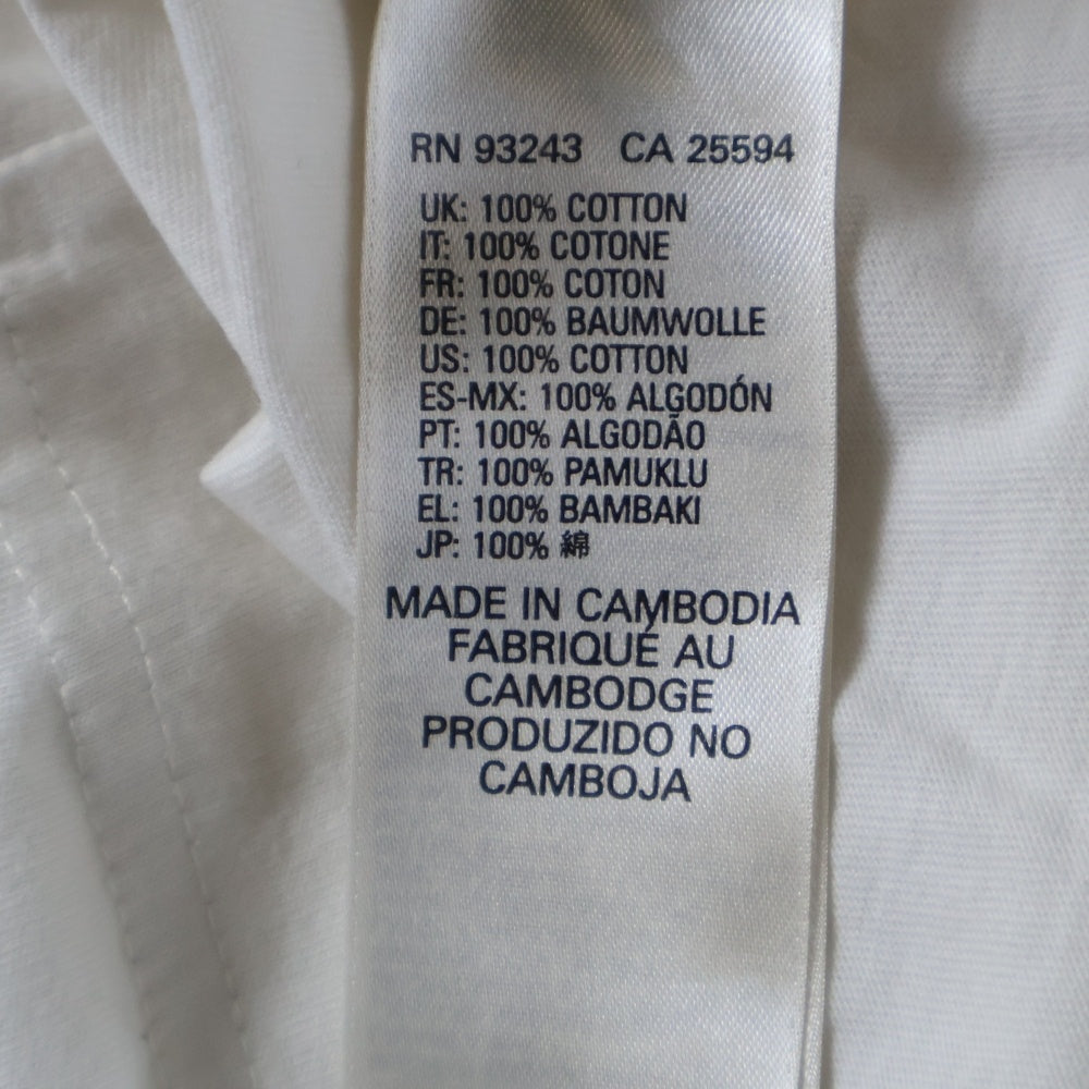 DIESEL(ディーゼル) フロント ロゴ プリント 長袖Tシャツ カットソー ホワイト