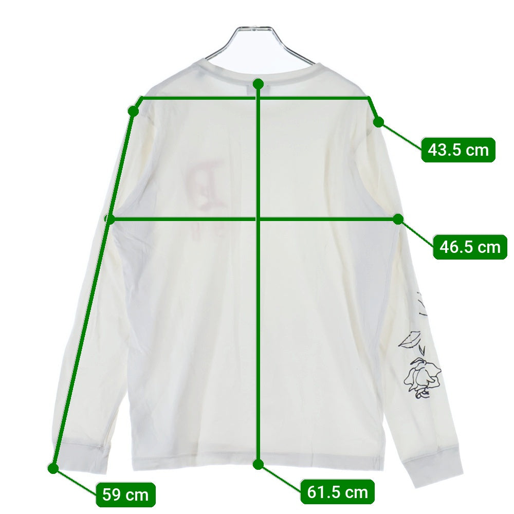 DIESEL(ディーゼル) フロント ロゴ プリント 長袖Tシャツ カットソー ホワイト