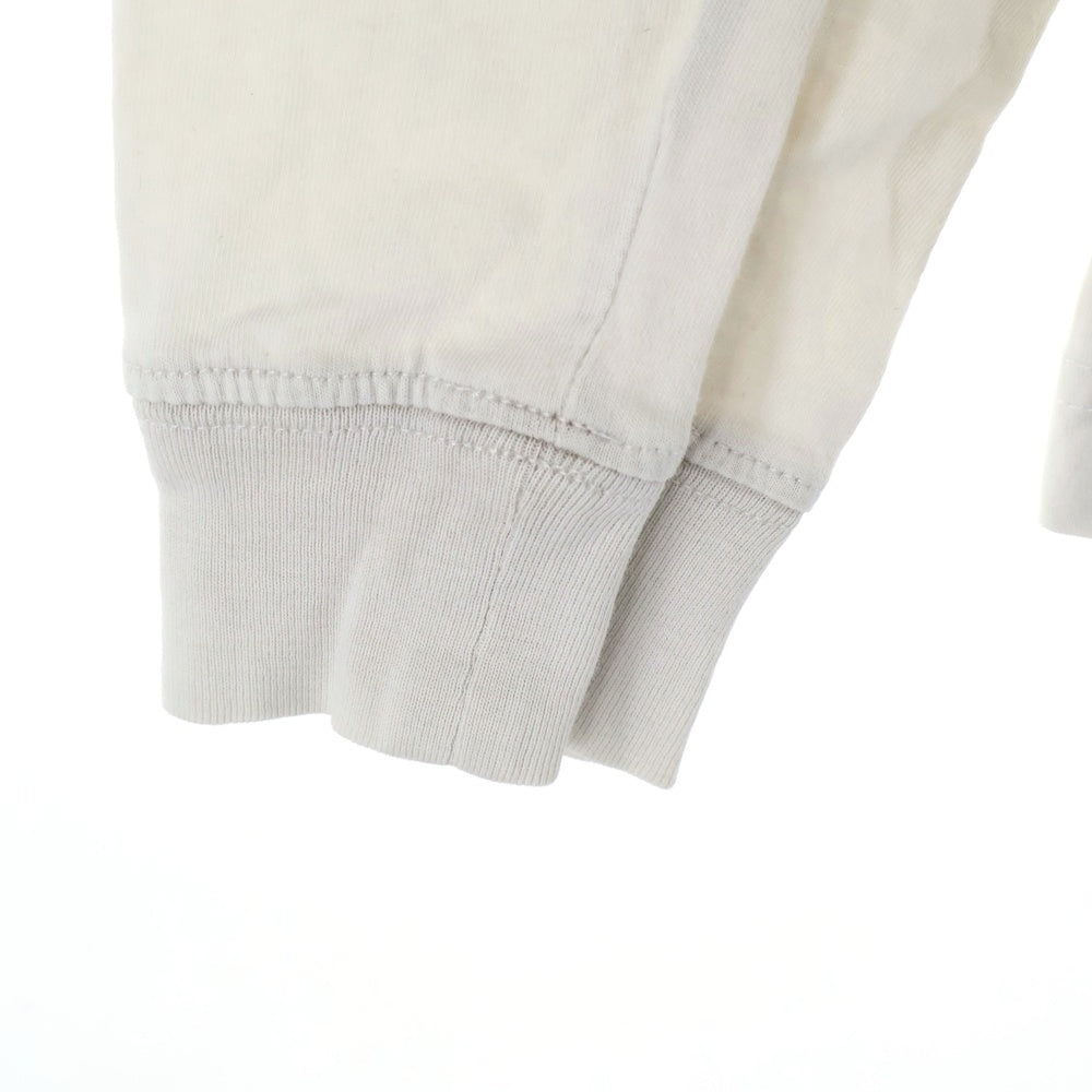 DIESEL(ディーゼル) BRAVE フロント プリント 長袖Tシャツ カットソー ホワイト