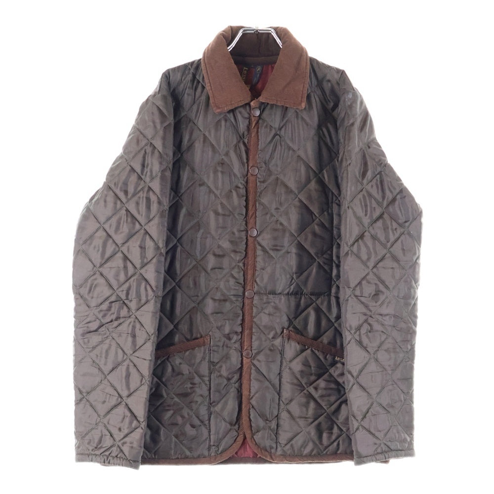 LAVENHAM(ラベンハム) WEYBREAD JACKET ウェイブレッド 中綿入り 襟コーデュロイ キルティングコート ブルゾン ブラウン