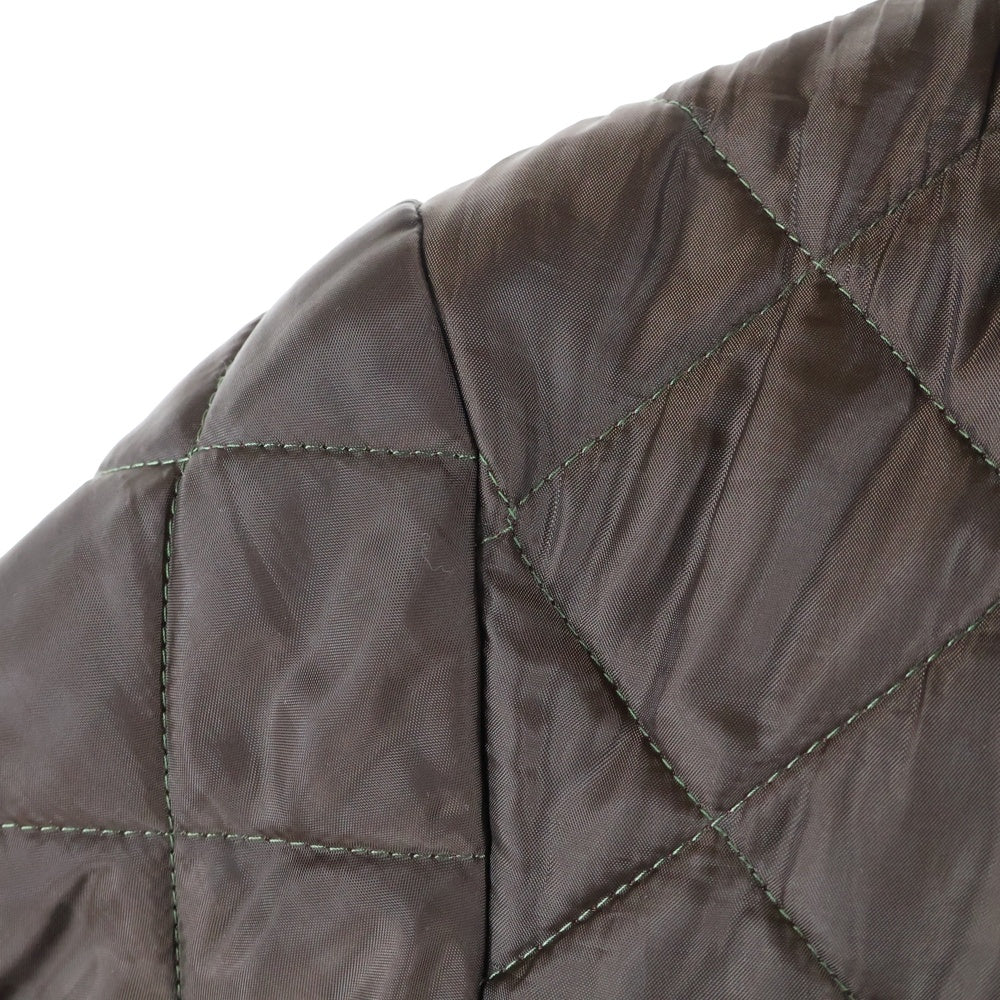 LAVENHAM(ラベンハム) WEYBREAD JACKET ウェイブレッド 中綿入り 襟コーデュロイ キルティングコート ブルゾン ブラウン