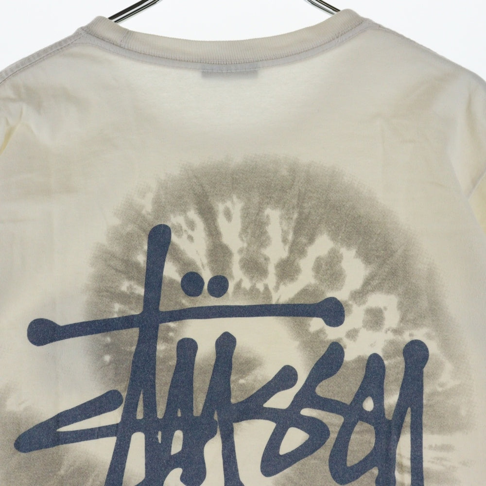 STUSSY(ステューシー) フォトプリント 両面 ロゴプリント 半袖Tシャツ カットソー ホワイト