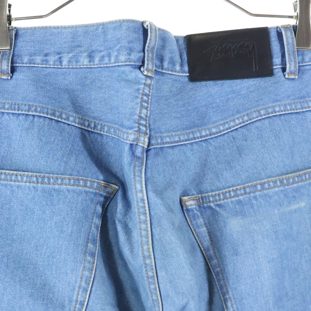 STUSSY(ステューシー) ロゴパッチ ストレート デニムパンツ インディゴ