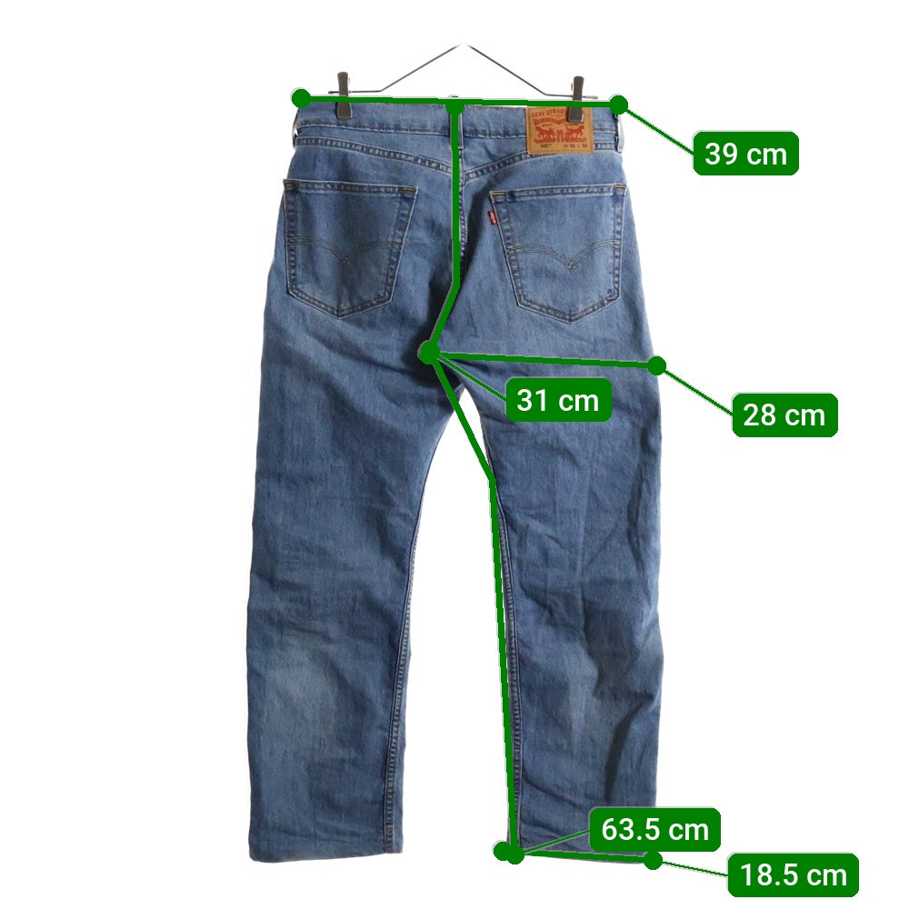 Levi's(リーバイス) 505 ボタン裏5222 スモール e 紙パッチ ボタンフライデニムパンツ インディゴ