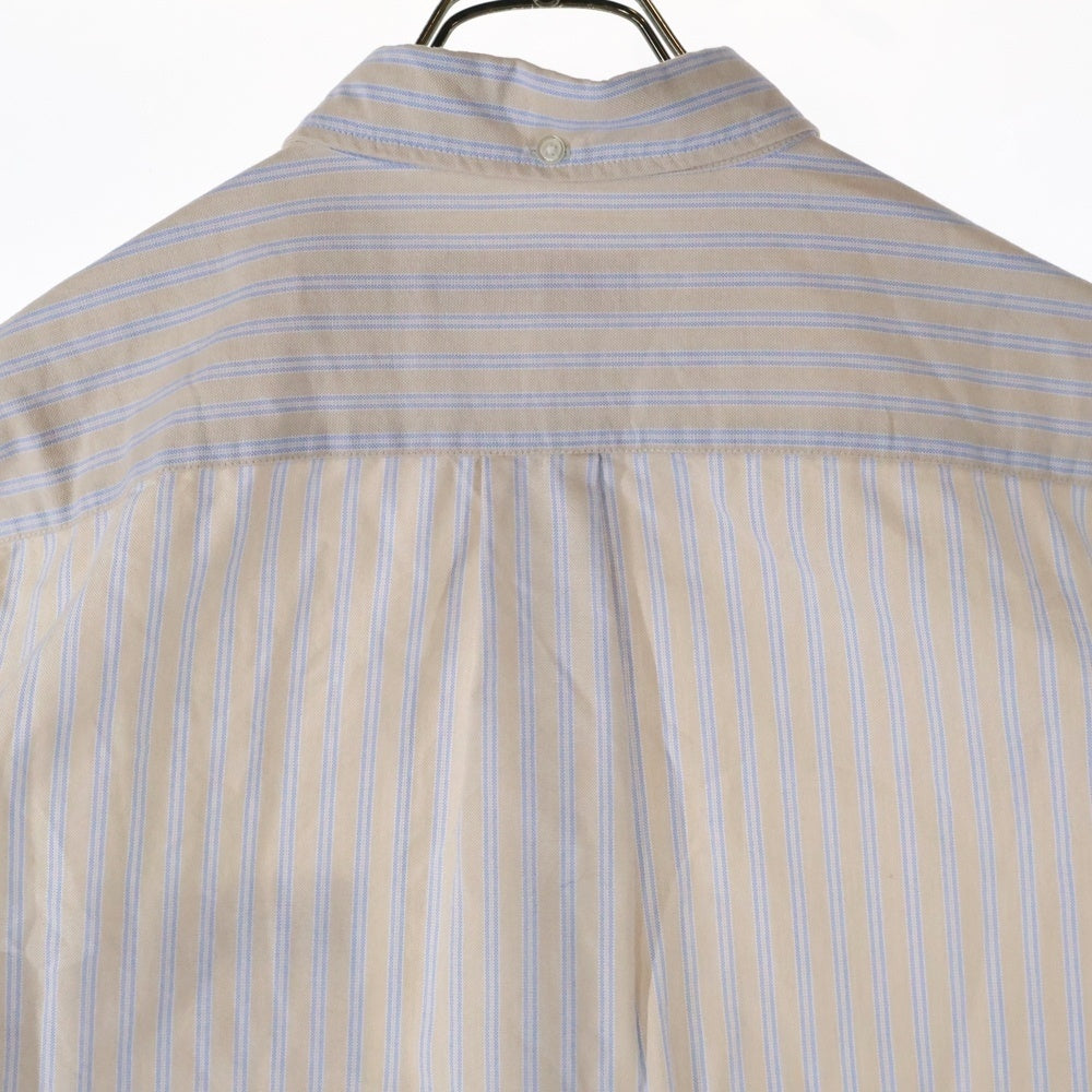 SUPREME(シュプリーム) 25SS Loose Fit Oxford S/S Shirts ルーズフィット ピンストライプ オックスフォード ボタンダウン 半袖シャツ ベージュ