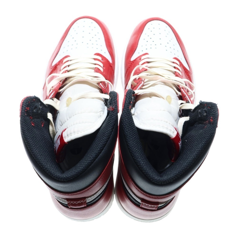 NIKE(ナイキ) 【観賞用 2015年製】 AIR JORDAN 1 RETRO HIGH CHICAGO 555088-101 エアジョーダン1 シカゴ ハイスニーカー レッド/ホワイト US9/27.0cm