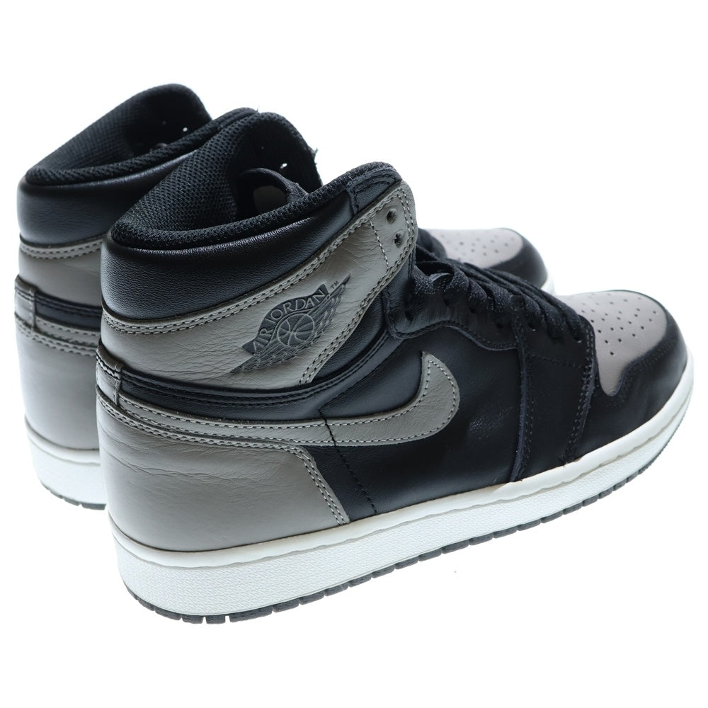NIKE(ナイキ) AIR JORDAN 1 RETRO HIGH OG SHADOW エアジョーダン レトロ シャドウ ハイカットスニーカー ブラック/グレー US8.5/26.5cm 555088-013