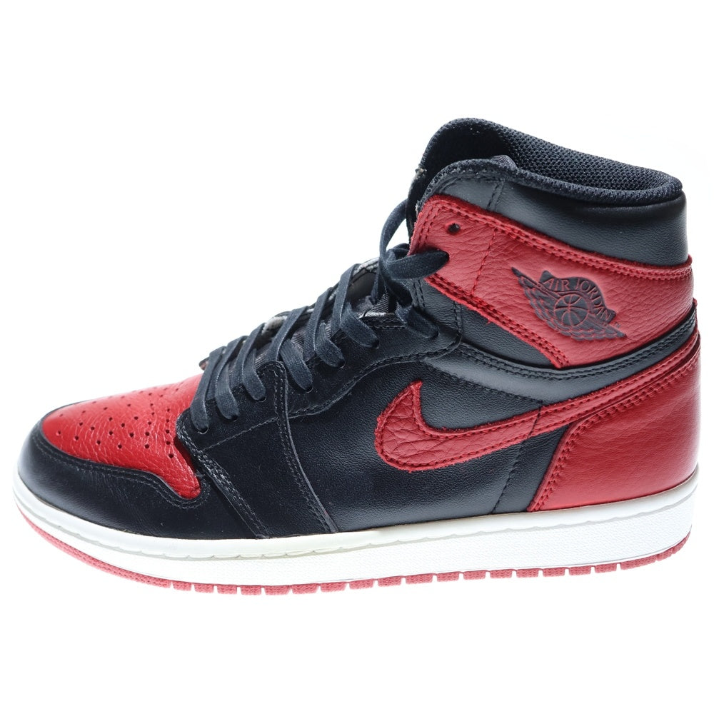 NIKE(ナイキ) 【観賞用 2016年製】 AIR JORDAN 1 RETRO HIGH OG BANNED BRED 555088-001 エアジョーダン1 バーンド ブレッド ハイカットスニーカー US8.5/26.5cm