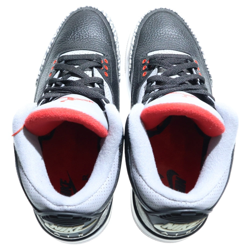NIKE(ナイキ) AIR JORDAN 3 RETRO OG エアジョーダン ミドルカットスニーカー ブラック/グレー US8.5/26.5cm 854262-001