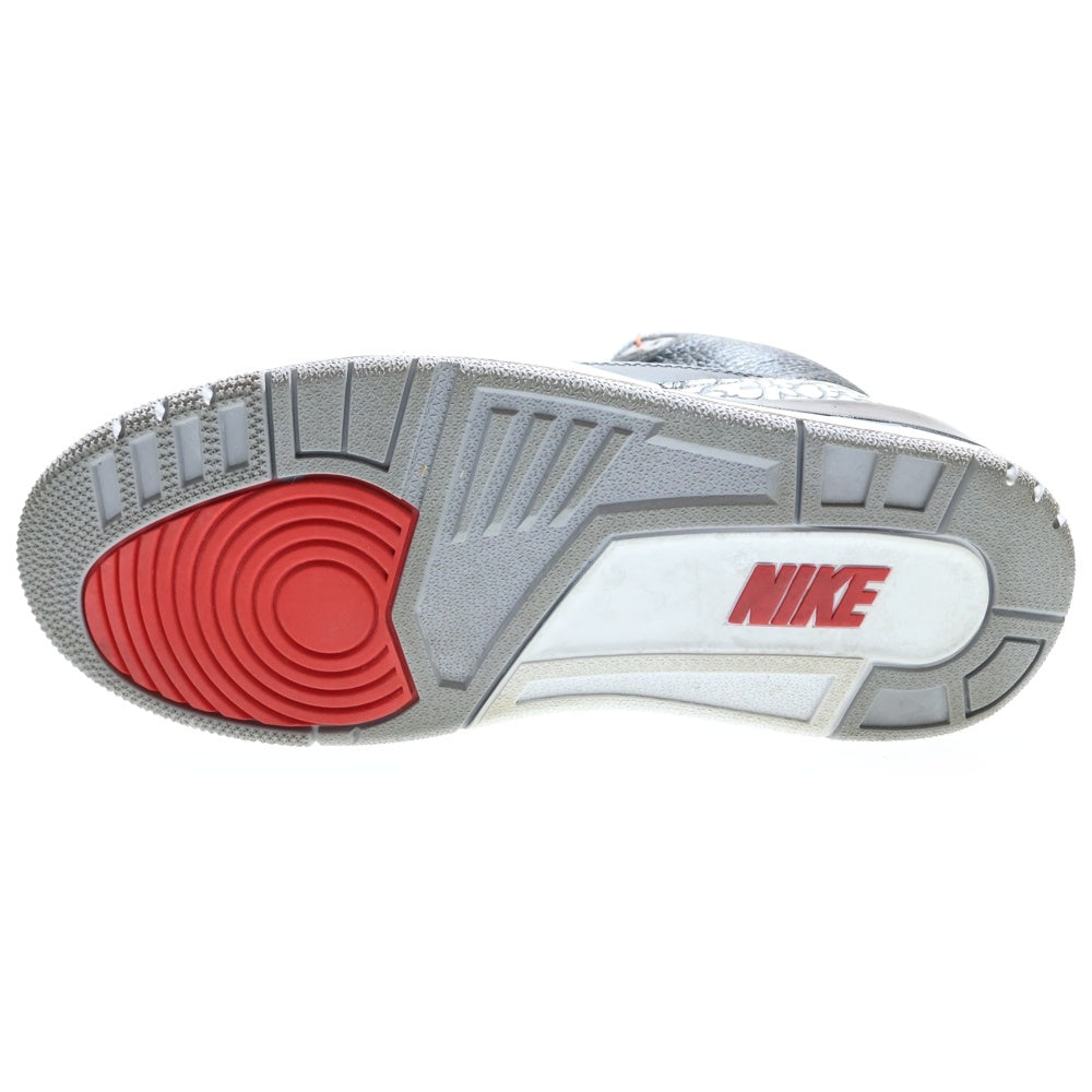 NIKE(ナイキ) AIR JORDAN 3 RETRO OG エアジョーダン ミドルカットスニーカー ブラック/グレー US8.5/26.5cm 854262-001