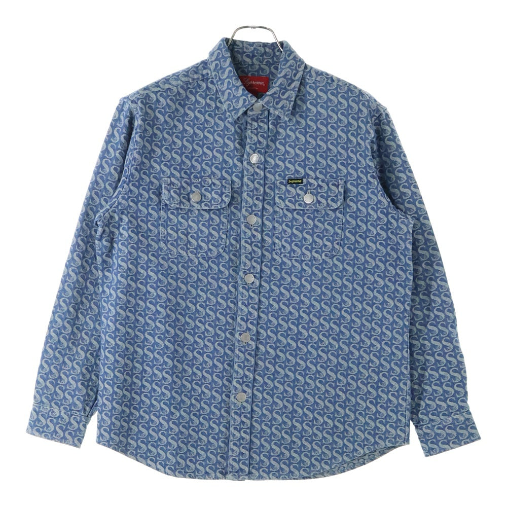 SUPREME(シュプリーム) 21AW Monogram Denim Shirt モノグラム 総柄 デニムジャケット インディゴ