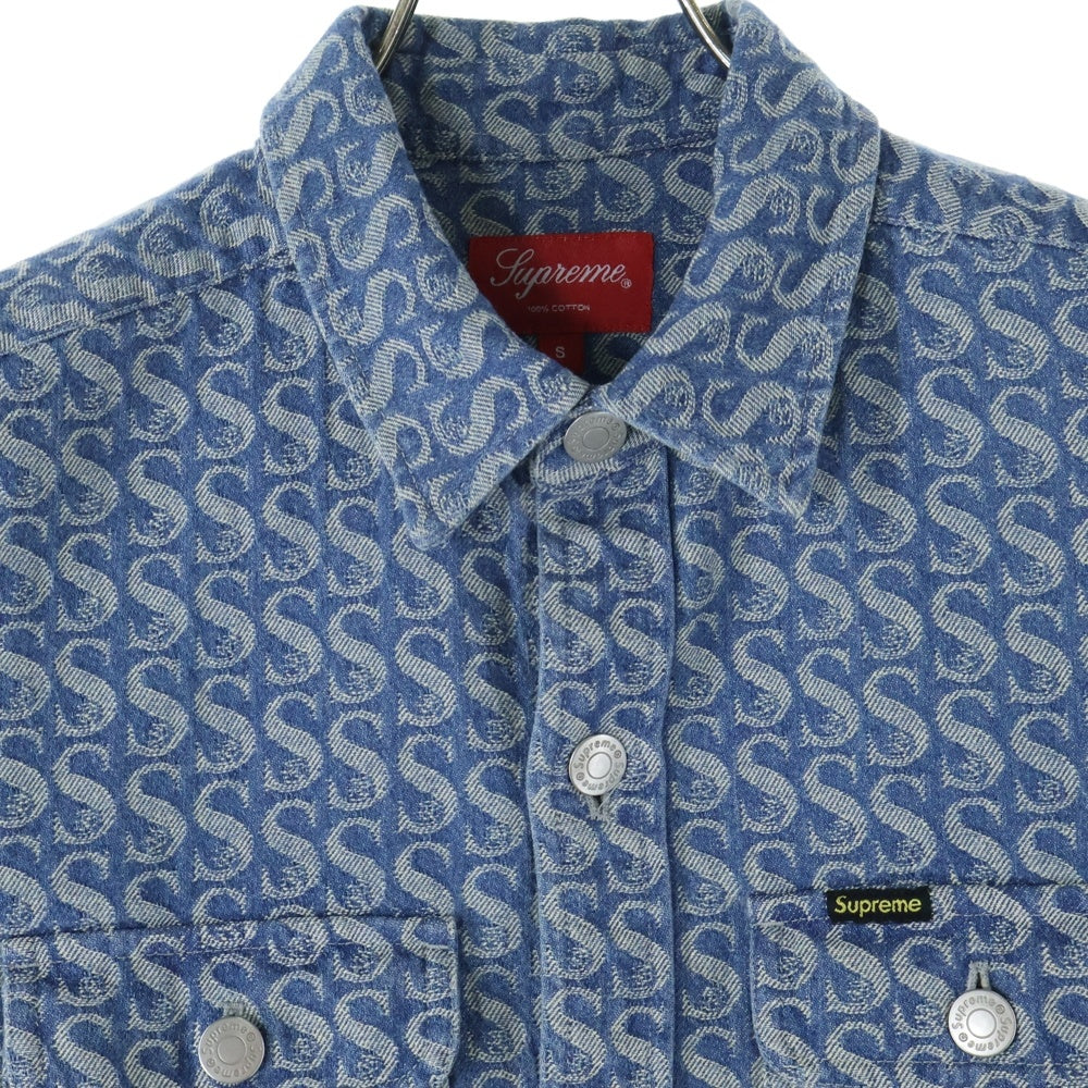 SUPREME(シュプリーム) 21AW Monogram Denim Shirt モノグラム 総柄 デニムジャケット インディゴ