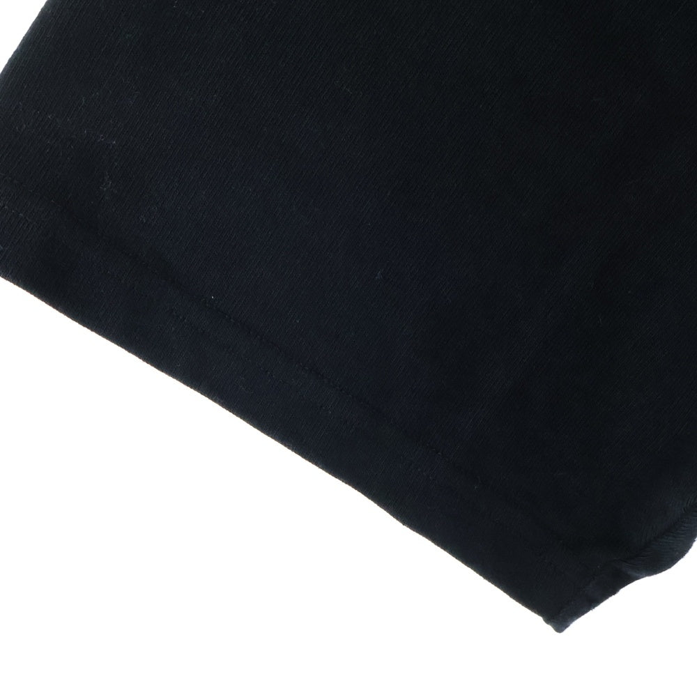 agnes b.(アニエスベー) フロントロゴ刺繍 クルーネック半袖Tシャツ カットソー ブラック EAC9 JEJ3