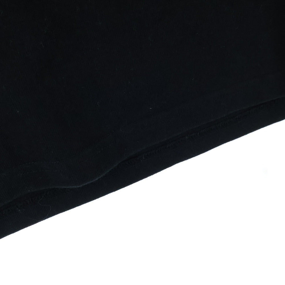 agnes b.(アニエスベー) フロントロゴ刺繍 クルーネック半袖Tシャツ カットソー ブラック EAC9 JEJ3