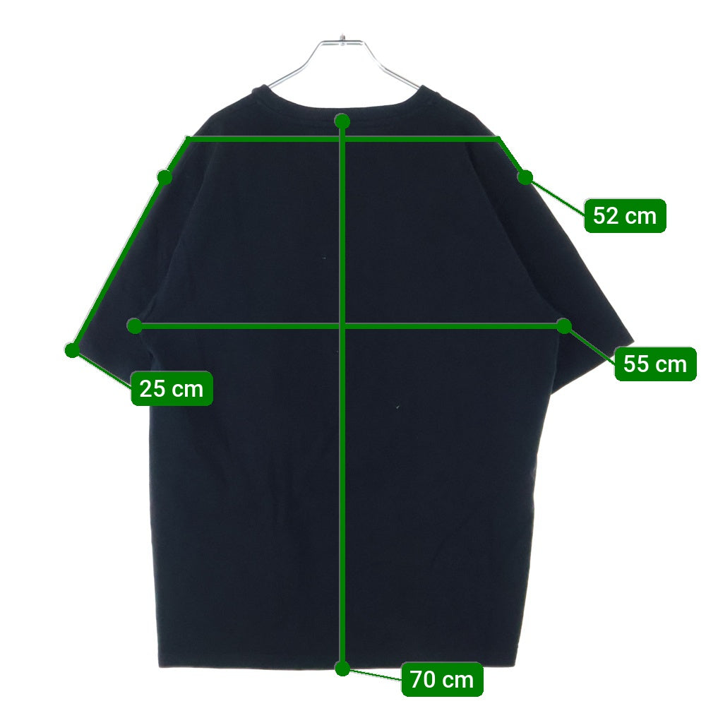 agnes b.(アニエスベー) フロントロゴ刺繍 クルーネック半袖Tシャツ カットソー ブラック EAC9 JEJ3