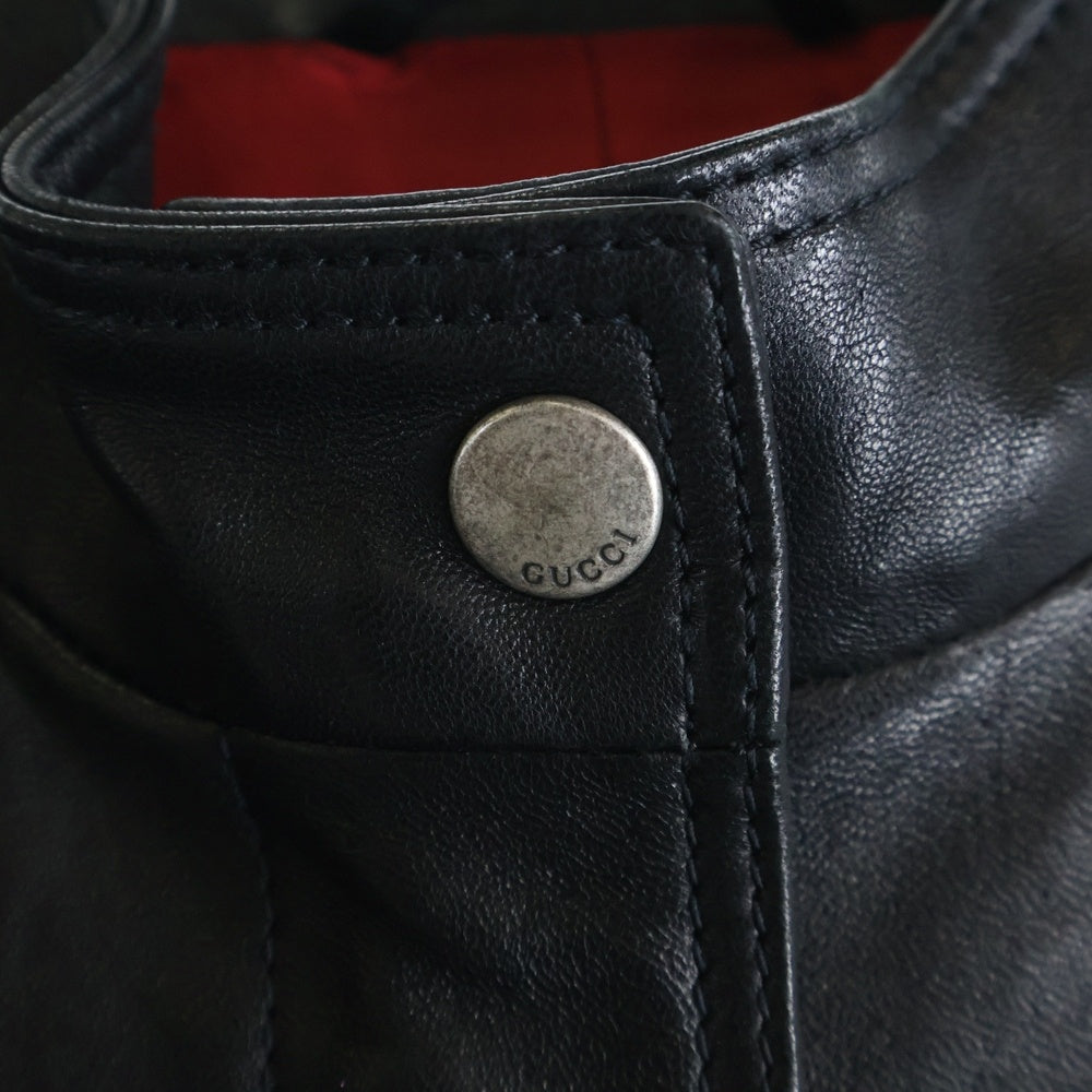 GUCCI(グッチ) ラムレザー シングルライダース ブラック 264857-XN571 レディース