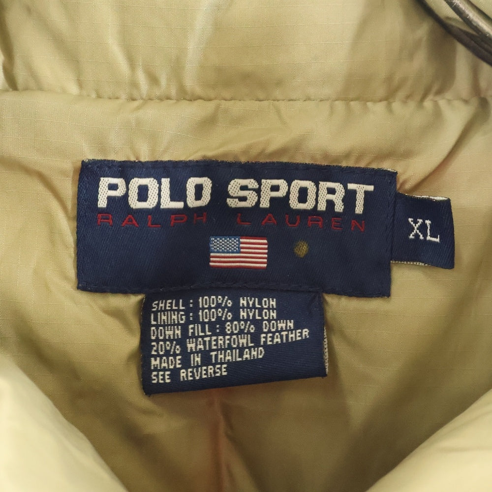 POLO SPORT RALPH LAUREN(ポロスポーツラルフローレン) 90s DOWN JACKET 星条旗ロゴ ダウンジャケット SPORTタグ レッド