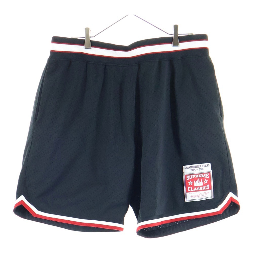 SUPREME(シュプリーム) 21SS Mitchell & Ness Basketball Short ミッチェルアンドネス バスケットボール ショーツ ハーフパンツ ブラック