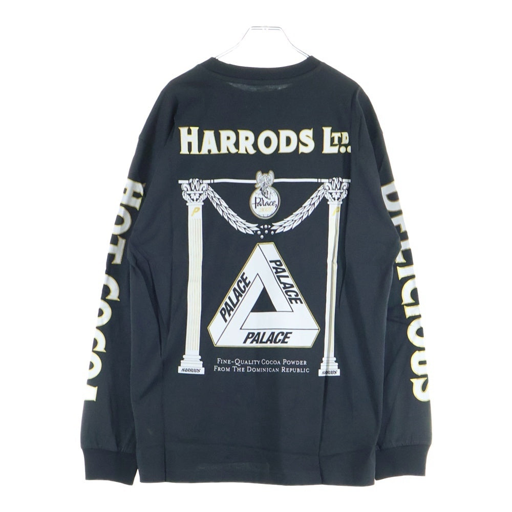 Palace Skateboards(パレススケートボーズ) × Harrods L/S Tee ハロッズ バックプリント クルーネック ロングスリーブ 長袖Tシャツ ブラック
