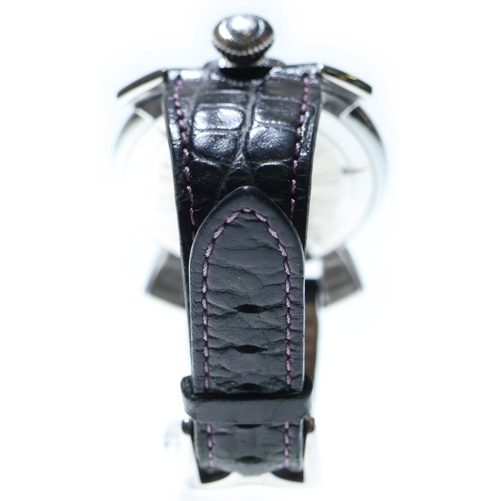 GaGa MILANO(ガガミラノ) Manuale Slim 46mm 5084.1 マヌアーレ スリム 46mm スモールセコンド クオーツ 腕時計 ブラック