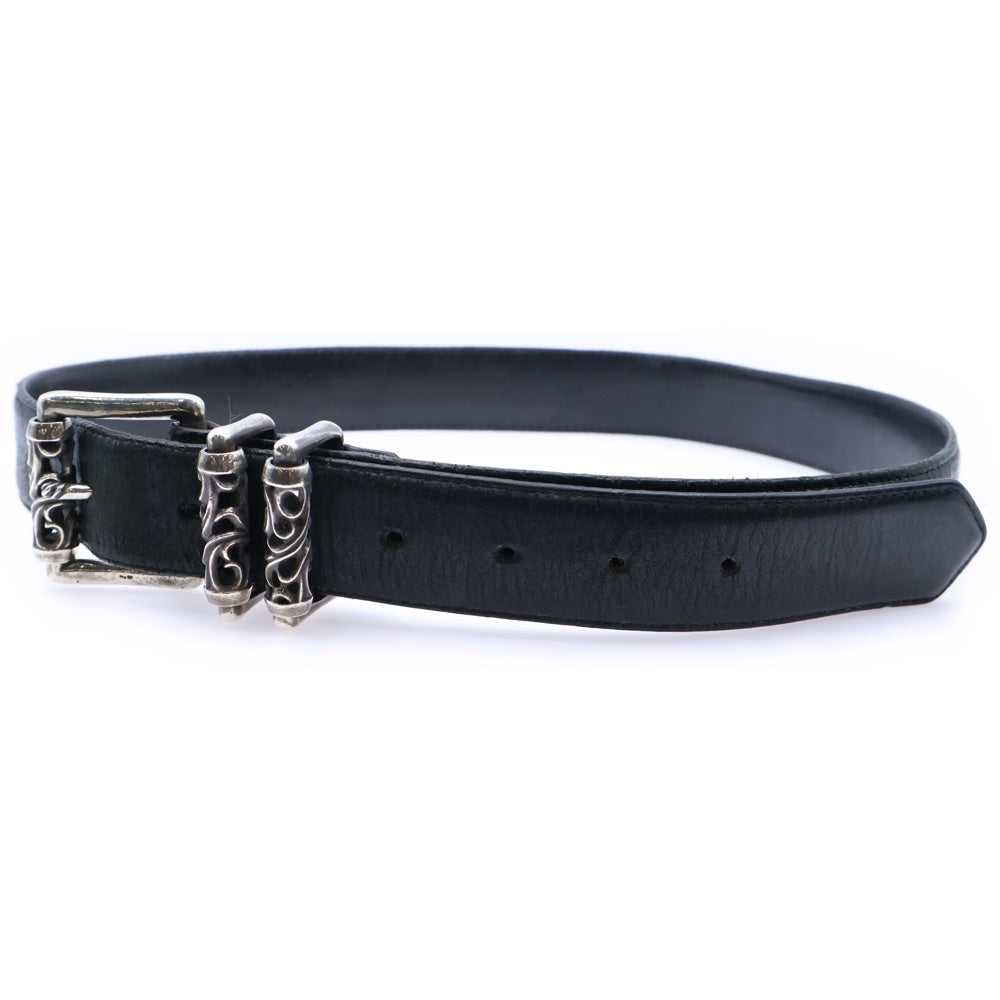 CHROME HEARTS(クロムハーツ) BLT ROLLER 3PC1.5 1.5inch 3PCローラー レザーベルト ブラック/シルバー