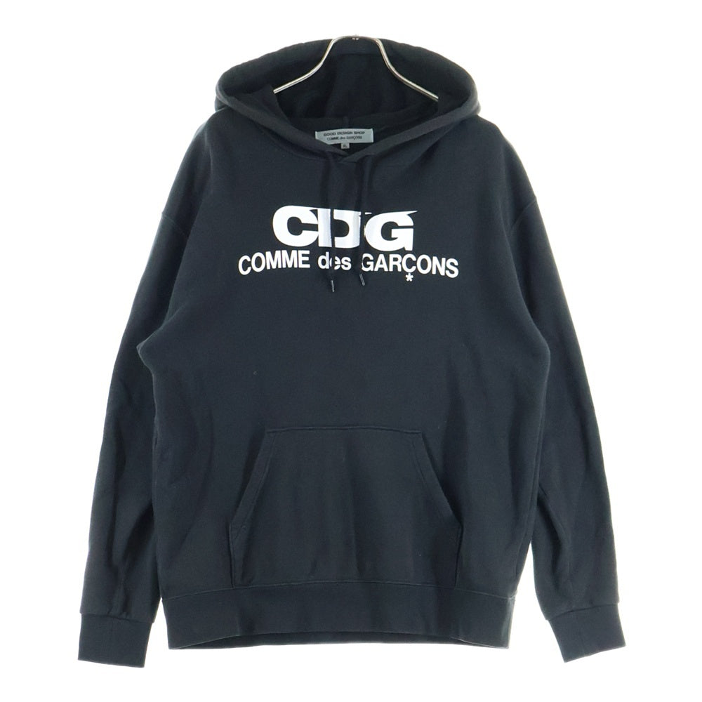 COMME des GARCONS(コムデギャルソン) フロントプリント プルオーバーパーカー フーディー ブラック IO-T001