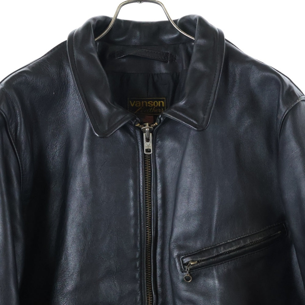 VANSON(バンソン) USA製 シングルライダース レザージャケット ブラック 20346A07