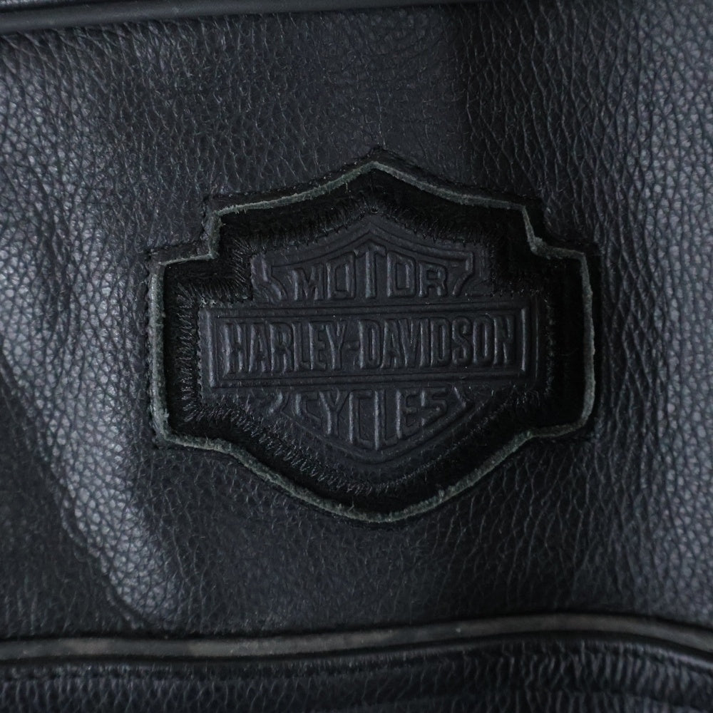 HARLEY DAVIDSON(ハーレーダビッドソン) Padded Cafe Motorcycle Jacket キルティング シングル ライダース レザージャケット ブラック