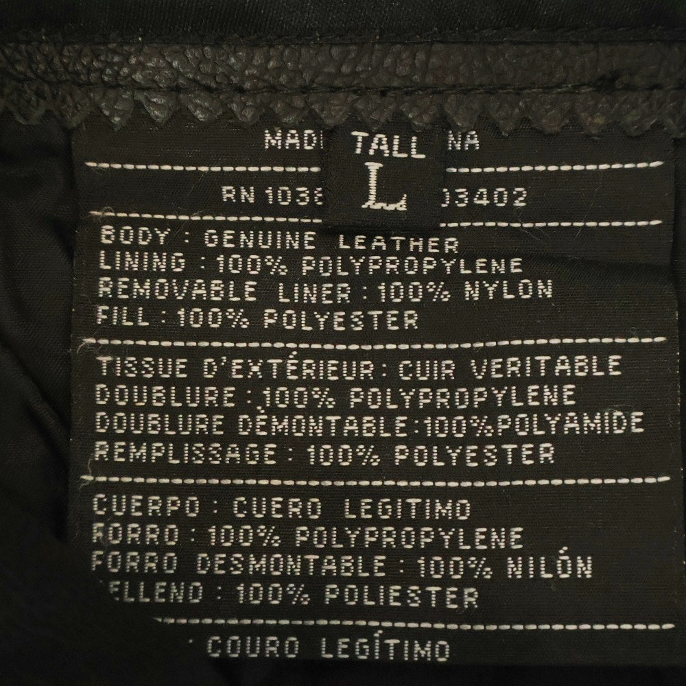 HARLEY DAVIDSON(ハーレーダビッドソン) Padded Cafe Motorcycle Jacket キルティング シングル ライダース レザージャケット ブラック