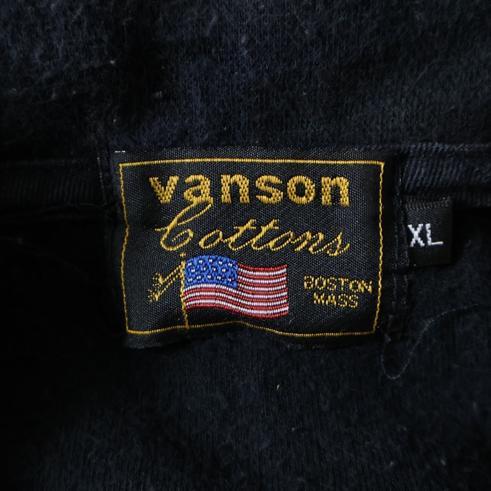 VANSON(バンソン) スカル刺繍 カモ柄 2ポケット 半袖ポロシャツ ブラック