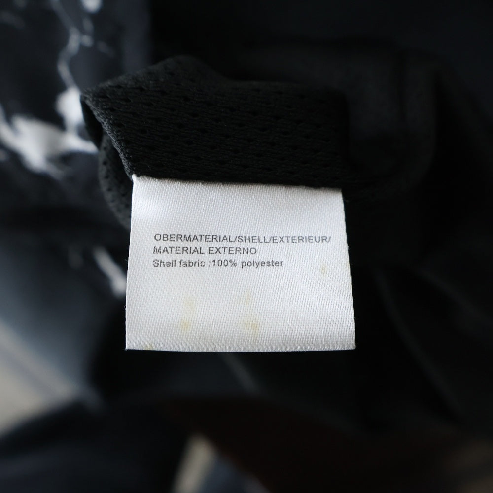 HEXGON(ヘキサゴン) マーブル 総柄 リバーシブル ボンバージャケット ブラック